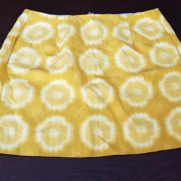 J. Crew Dresses & Skirts - J Crew Golden Yellow Tie Dye Skirt sz 2